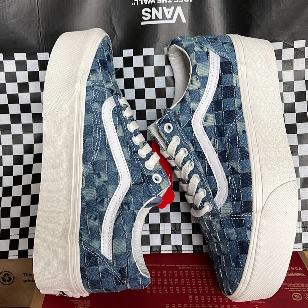 Vans Old Skool Stacked Platforms Woven Denim/Multi WMNS sneakers - Picture 12 of 16
